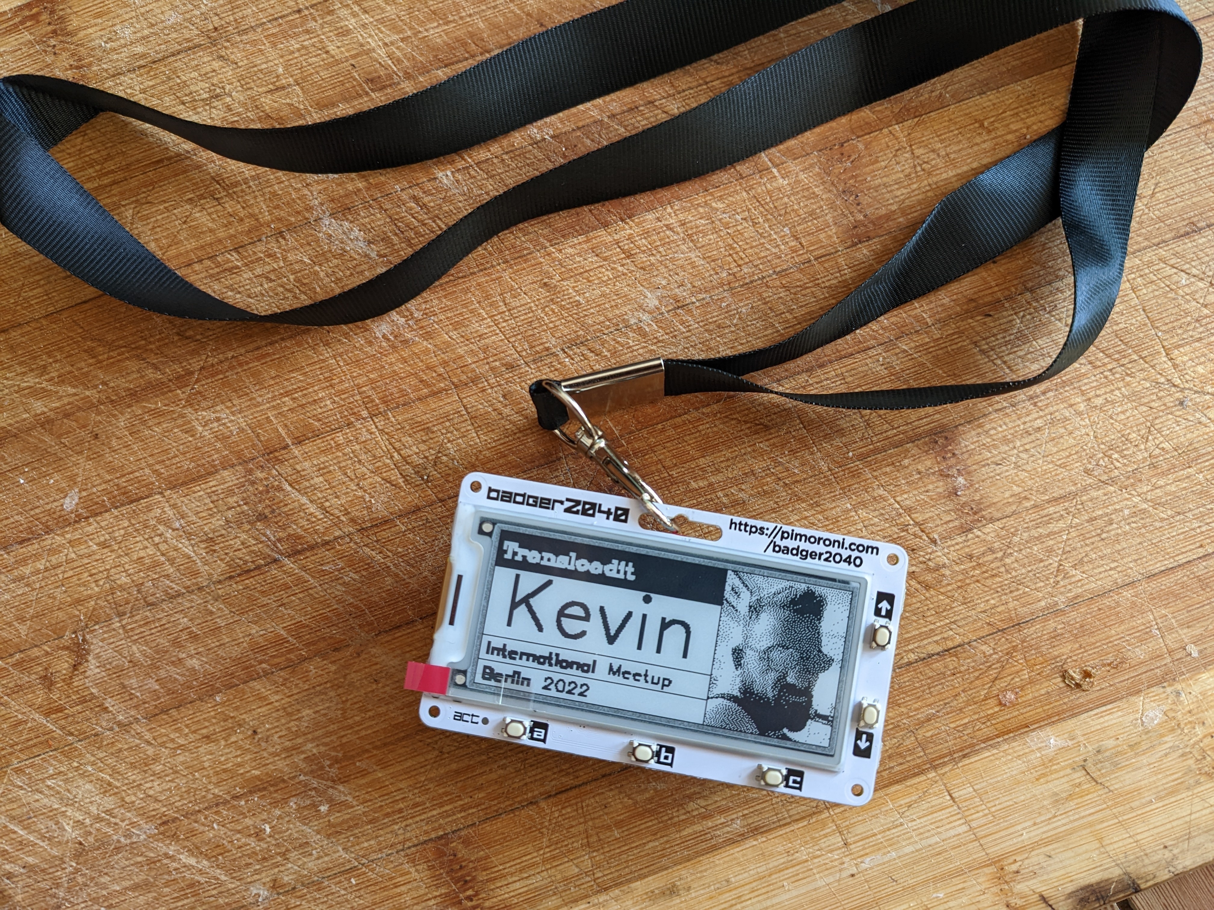 One of the name badges that Artur made for everyone on the trip